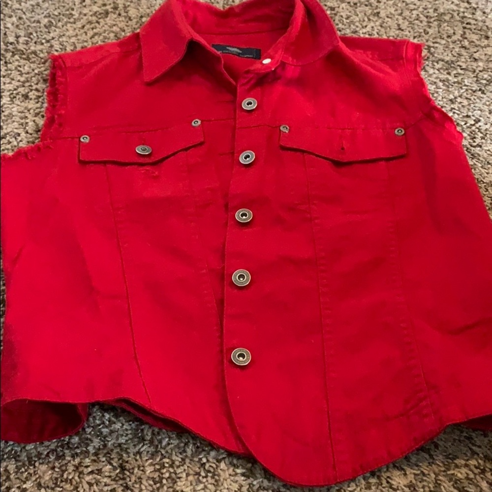 Cut off jean jacket